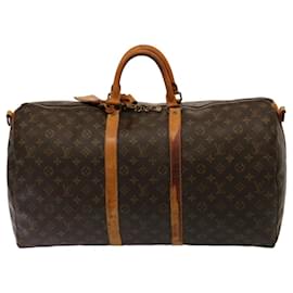 Louis Vuitton-Louis Vuitton Monogram Keepall Bandouliere 55 Bolsa Boston M41414 LV Auth 74178-Monograma