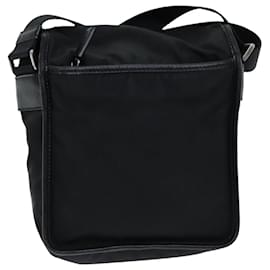 Prada-PRADA Shoulder Bag Nylon Leather Black Auth ki4537-Black