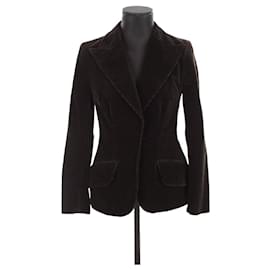 Dolce & Gabbana-cotton blazer-Brown