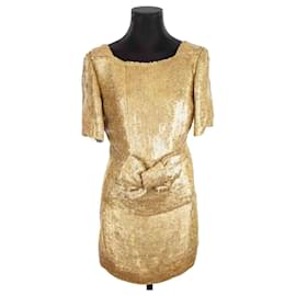Saint Laurent-Tunic Pants Set-Golden