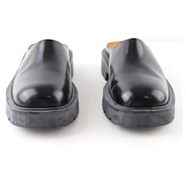 Sandro-Leather clogs-Black