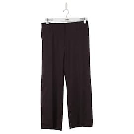 Jil Sander-Wide-Leg Wool Trousers-Brown