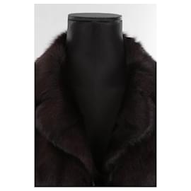 Fendi-Manteau en fourrure-Marron