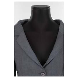 Alexander Mcqueen-Wool blazer-Grey