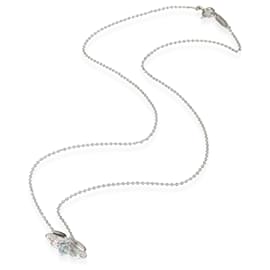 Tiffany & Co-TIFFANY & CO. Paper Flowers Aquamarine Diamond Pendant in  Platinum 0.13 ctw-Other