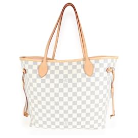 Louis Vuitton-Louis Vuitton Damier Azur Canvas Neverfull MM-Beige