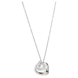 Tiffany & Co-TIFFANY & CO. Elsa Peretti Pendentif doublé coeur ouvert avec coeur en cristal de roche-Autre