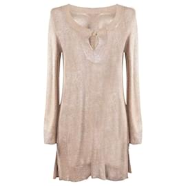 Hermès Seiden-Tunika-Pullover Beige Golden