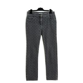 Chanel-Pre Fall 2012 Chanel Jean FR40 Bombay Black Quilted Denim Jeans UK12 US10-Noir