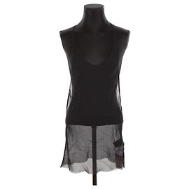 Ann Demeulemeester Seidentop Schwarz