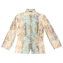 Alexander Mcqueen-Alexander McQueen Vintage Pastel Multi Silk Brocade Jacket-Multiple colors