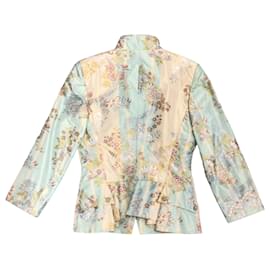 Alexander Mcqueen-Alexander McQueen Vintage Pastel Multi Silk Brocade Jacket-Multiple colors
