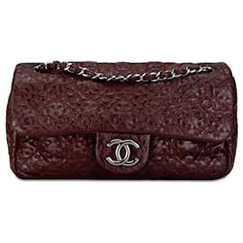 Chanel-Red Chanel Patent Rock In Moscou Single Flap Shoulder Bag-Red