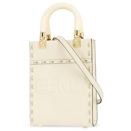 Fendi-Sac cabas Fendi Mini Sunshine Shopper blanc-Blanc