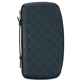 Louis Vuitton-Blue Louis Vuitton Damier Infini Atoll Travel Organizer Long Wallets-Blue