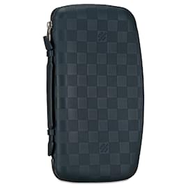 Louis Vuitton-Blue Louis Vuitton Damier Infini Atoll Travel Organizer Long Wallets-Blue