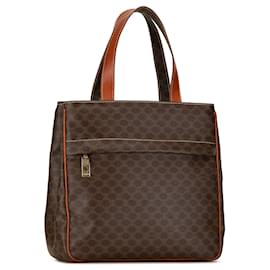 Céline-Brown Celine Macadam Handbag-Brown