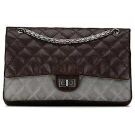 Chanel-Brown Chanel Caviar and Iridescent calf leather Reissue 2.55 lined flap 226 Shoulder Bag-Brown