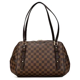 Louis Vuitton-Bolso de hombro marrón Louis Vuitton Damier Ebene Rivington GM-Castaño