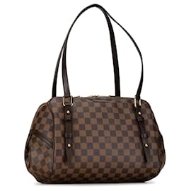 Louis Vuitton-Bolso de hombro marrón Louis Vuitton Damier Ebene Rivington GM-Castaño