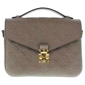 Louis Vuitton-Taupe Louis Vuitton Monogram Empreinte Pochette Metis Satchel-Other