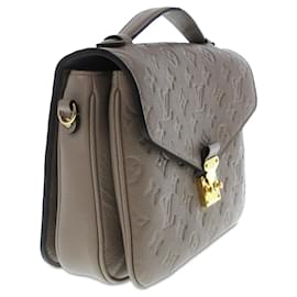 Louis Vuitton-Taupe Louis Vuitton Monogram Empreinte Pochette Metis Satchel-Other