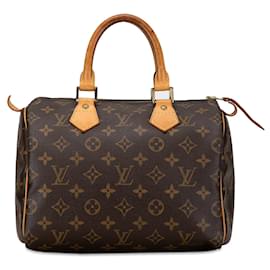 Louis Vuitton-Marrón Louis Vuitton Monogram Speedy 25 Bolsa de Boston-Castaño