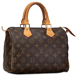 Louis Vuitton-Marrón Louis Vuitton Monogram Speedy 25 Bolsa de Boston-Castaño