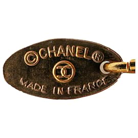 Chanel-Gold Chanel Gold Plated Logo Pendant Necklace-Golden