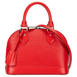 Louis Vuitton-Cartable rouge Louis Vuitton Epi Alma BB-Rouge