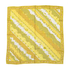 Emilio Pucci-Yellow & White Emilio Pucci Printed Silk Scarf-Yellow