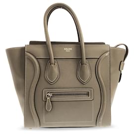 Céline-Taupe Celine Micro Luggage Tote-Other