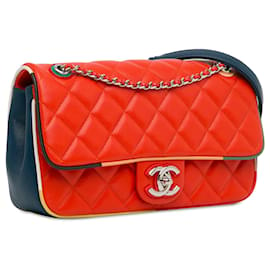 Chanel-Red Chanel Medium Quilted Lambskin Cuba Color Flap Crossbody Bag-Red