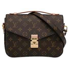 Louis Vuitton-Brown Louis Vuitton Monogram Pochette Metis Satchel-Brown