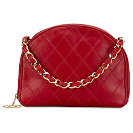 Chanel-Red Chanel Quilted calf leather Chain Handbag-Red