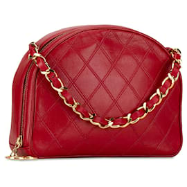 Chanel-Red Chanel Quilted calf leather Chain Handbag-Red