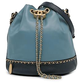 Chanel-Blue Chanel CC Lovely Chains Bucket Bag-Blue