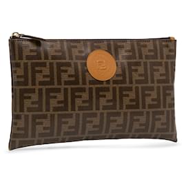 Fendi-Pochette Fendi Zucca marron-Marron