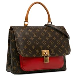 Louis Vuitton-Bolsa Louis Vuitton Monograma Marignan Marrom-Marrom