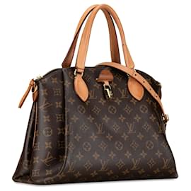 Louis Vuitton-Bolsa Louis Vuitton Monograma Rivoli MM Marrom-Marrom