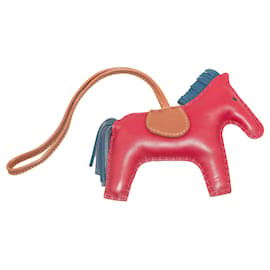 Hermès-Red Hermès Milo Lambskin Grigri Rodeo Bag Charm PM Key Chain-Red