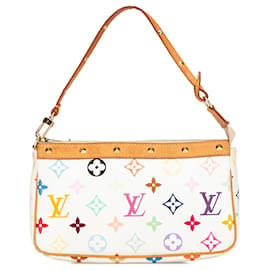 Louis Vuitton-Bolsa de ombro Louis Vuitton monograma multicolore Pochette Accessoires branca-Branco