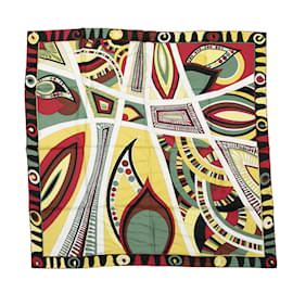 Emilio Pucci-Black & Multicolor Emilio Pucci Abstract Print Silk Scarf-Black