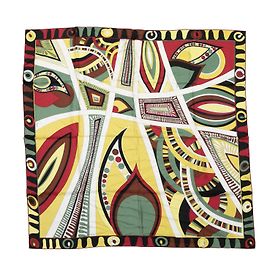 Sciarpa in seta con stampa astratta Emilio Pucci nera e multicolore Nero