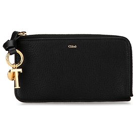 Black Chloé Leather Alphabet Wallet Black