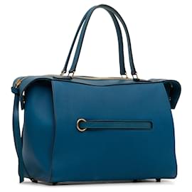 Céline-Sac à main bleu à anneau moyen Celine-Bleu