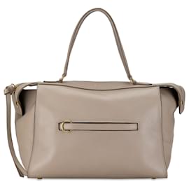 Céline-Petit sac à main avec anneau en cuir taupe Celine-Autre