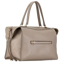 Céline-Petit sac à main avec anneau en cuir taupe Celine-Autre