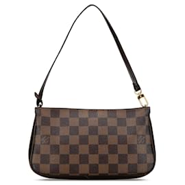 Louis Vuitton-Bolso de hombro marrón Louis Vuitton Damier Ebene Navona-Castaño