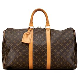 Louis Vuitton-Brown Louis Vuitton Monogram Keepall 45 Travel bag-Brown